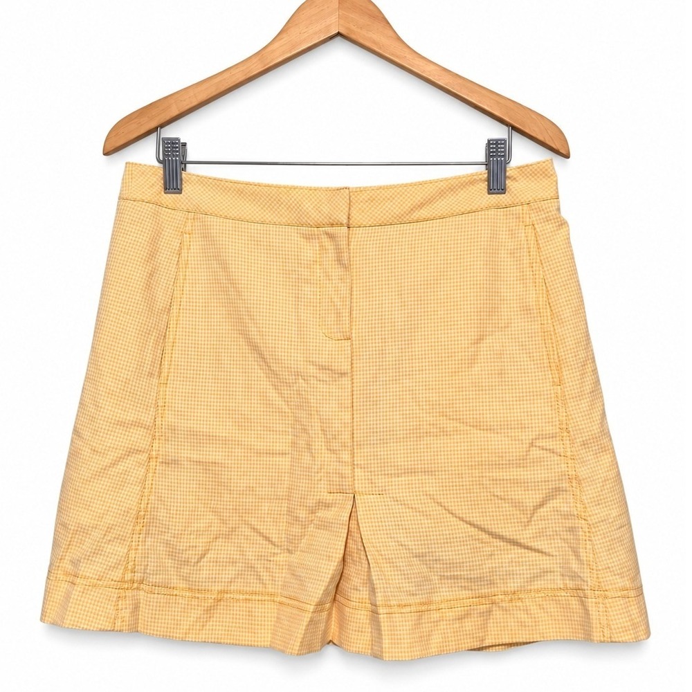 Cutter & Buck Skort Women 8 Yellow Houndstooth Prep Golf Country Club Tenniscore